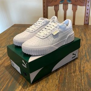 Puma Cali Size 8. White.